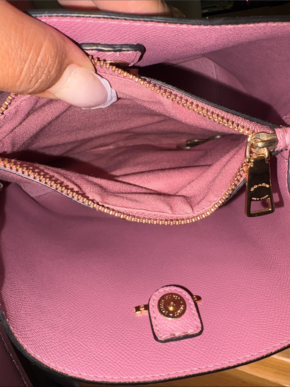 COACH Brown Signature Butterfly Bucket Bag - Picture 17 of 17